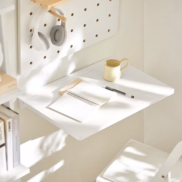 SoBuy White Folding Wall-mounted Drop-leaf Dining Table