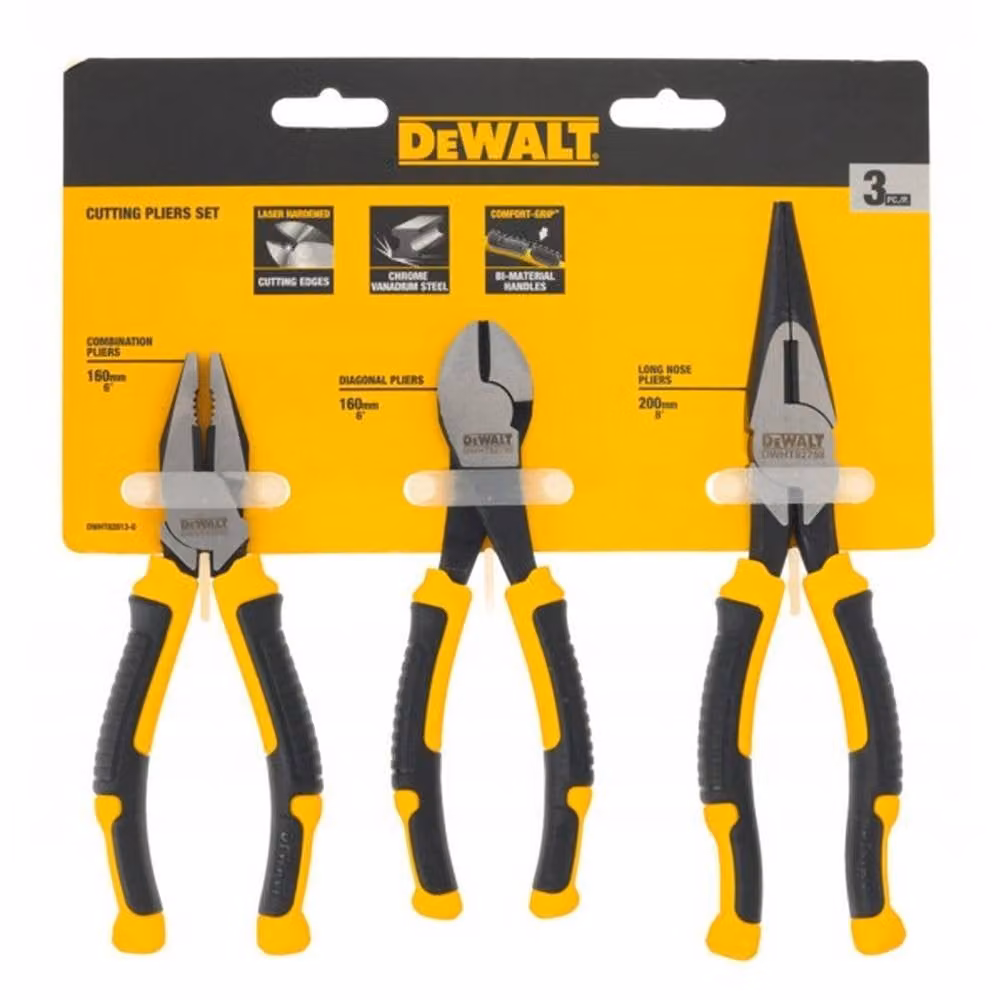 DeWalt Black Combination Pliers, Pack of 3 – 2