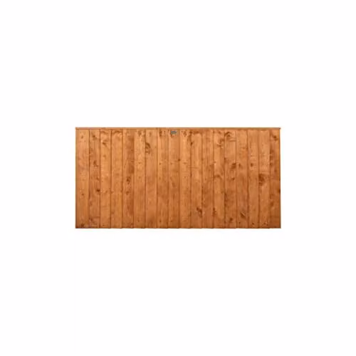 Forest Garden Brown Impregnated Wood Vertical Board Fence Panel, Pack of 3, W/H: 91.44 x 182.88 cm – 1