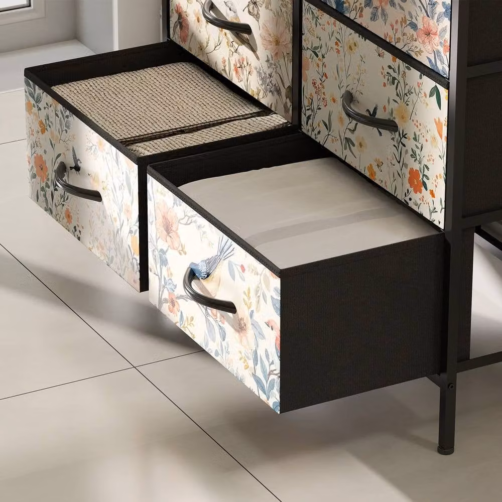 Wyld Haus Tonona White 8 Drawer Fabric and Metal Storage Chest – 9