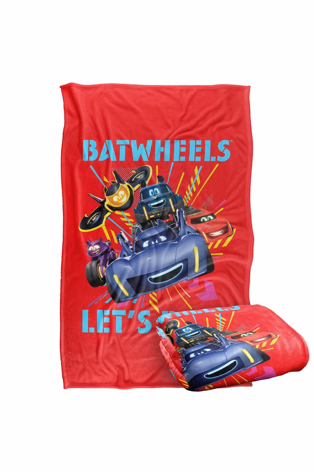 Warner Bros. Batwheels Lets Roll Team Silky Touch Super Soft Fluffy Polyester Throw Blanket for Children, Multicolour, Extra Large – 2