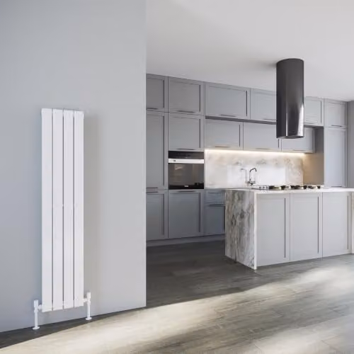 UK Radiators Typhoon White Vertical Designer Radiator, W: 27.2 cm, H: 140 cm – 2