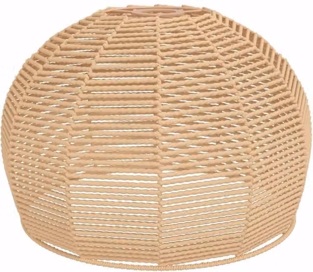 Berkfield Home Boho Dome Ceiling Lamp Shade in Beige Metal and Paper, Diameter: 36 cm, Height: 26 cm – 1