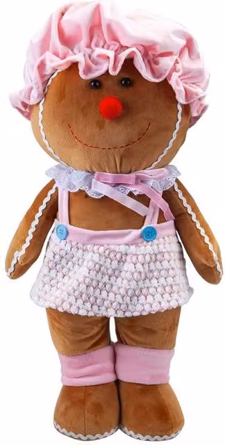 VFM e-Store Christmas Standing Gingerbread Decoration, Pink, H 57 cm x W 32 cm