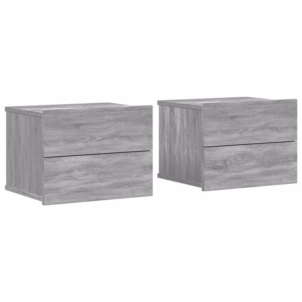 Berkfield Home Classic Bedside Cabinets, 2 Piece Set in Grey Sonoma, W/D/H: 40 x 30 x 30 cm – 2
