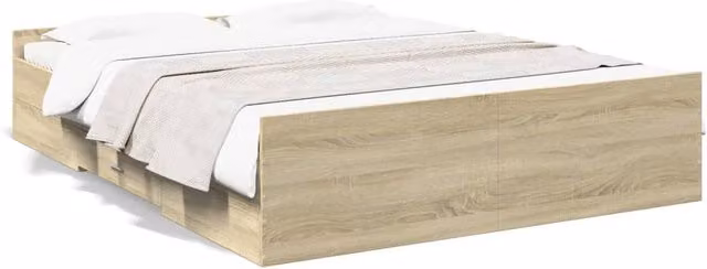 Berkfield Home Sonoma Oak Bed Frame with Drawers, Brown/Beige, W/D/H: 160 x 200 cm – 1