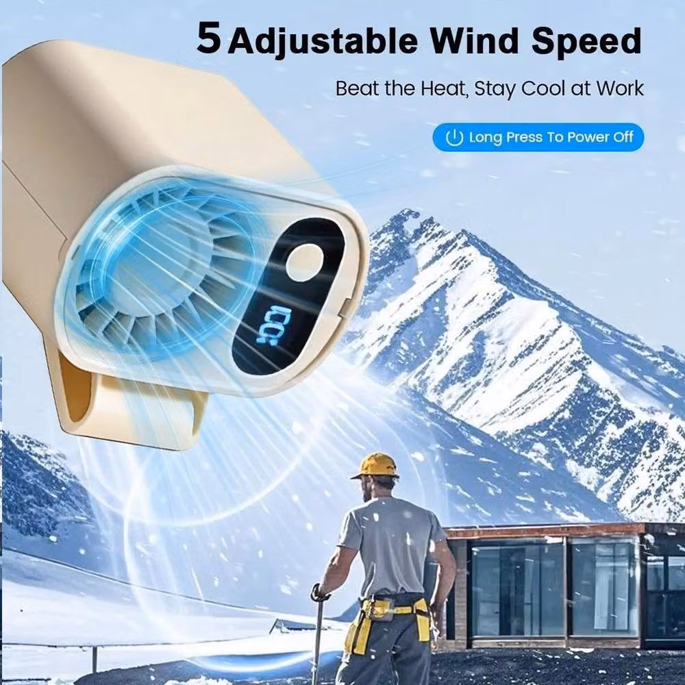 SPETLEK 2026 Mini Car Clip on 360 Degree Air Conditioner Fan with LED in Beige – 2