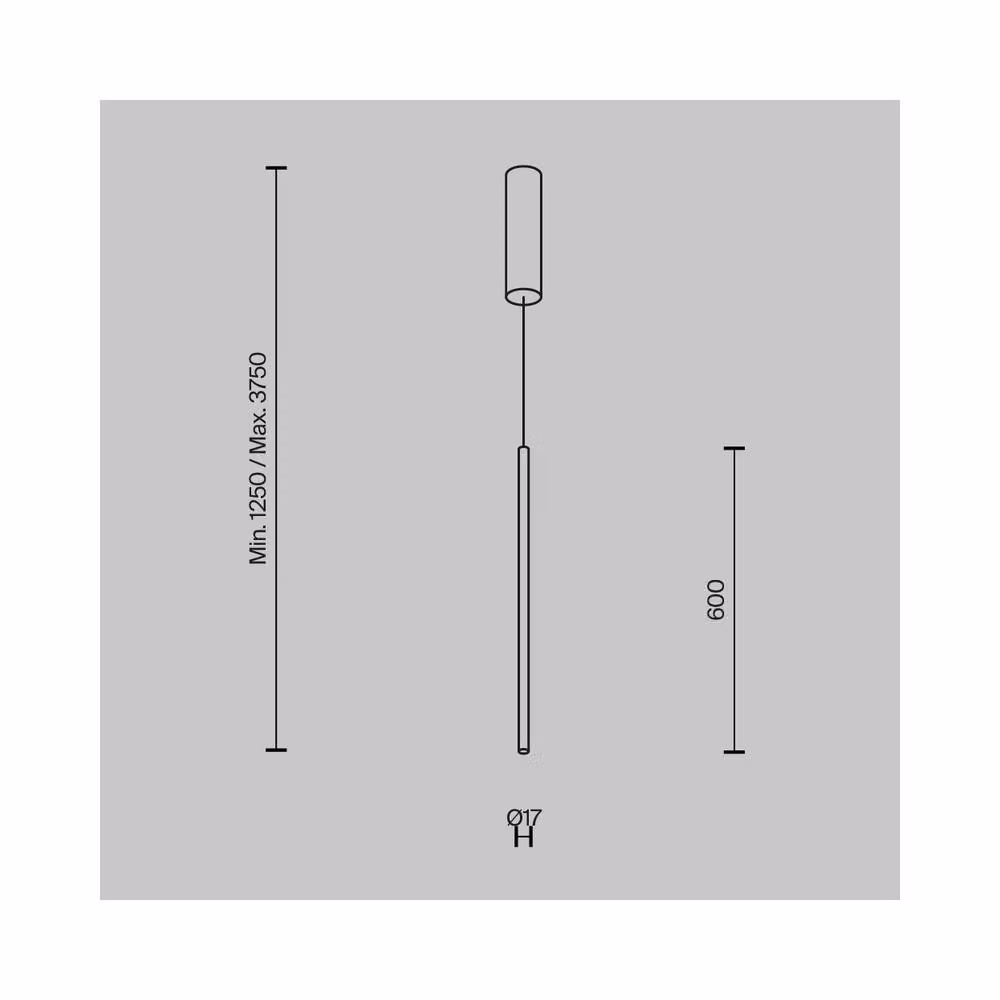 Netlighting Halo Modern Slim LED Pendant Ceiling Light with White Shade and Black Finish, 600lm – 2