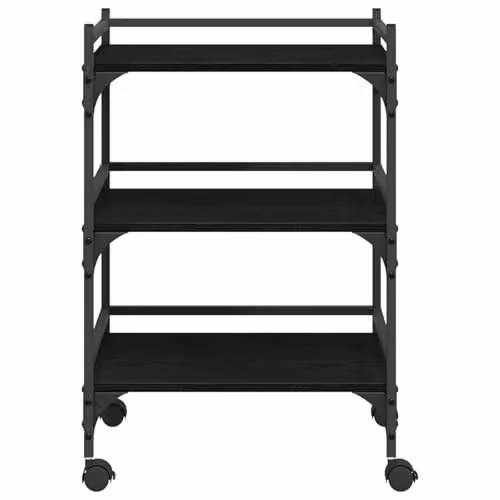 vidaXL Industrial Kitchen Trolley in Black, W/D/H: 50 x 35 x 75.5 cm – 4