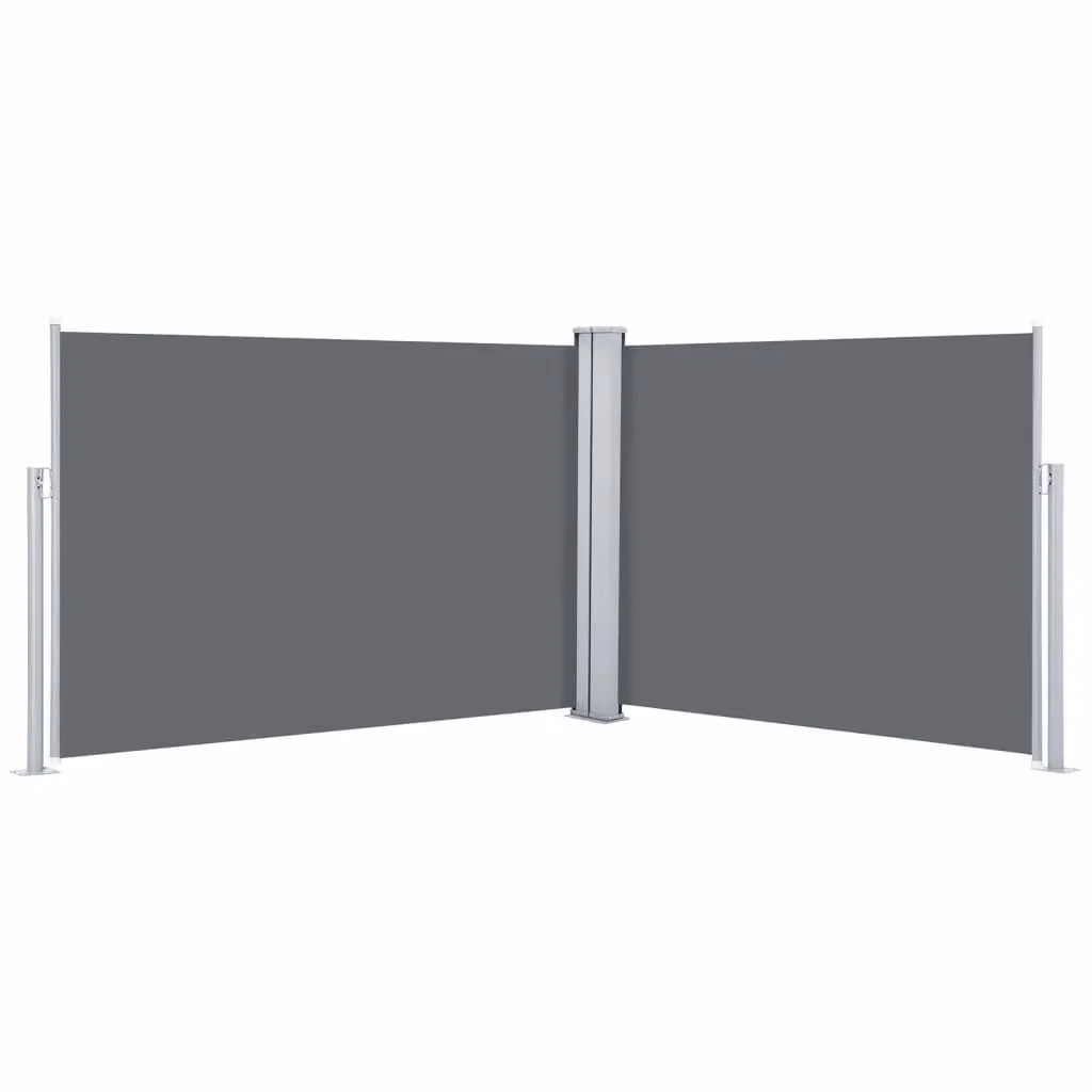 Berkfield Home Retractable Side Awning in Anthracite Black, W: 100 cm, H: 1000 cm – 2