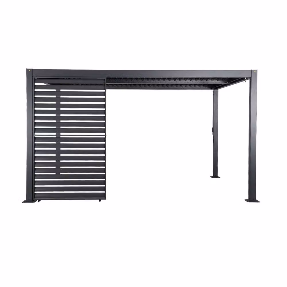 sweeek Louver Panel for Palace Pergola, Dark Grey Aluminium, Width: 130 cm – 2