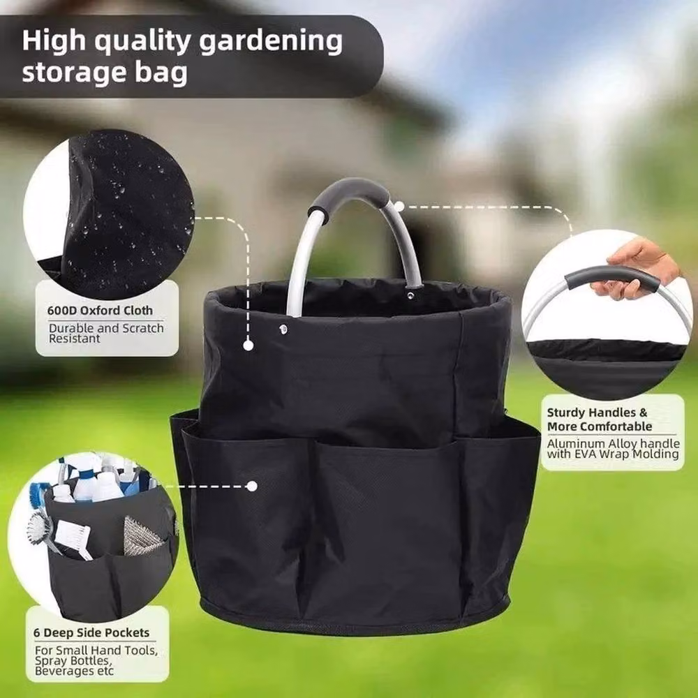 FLAVORA 17L Multifunctional Cleaning Caddy and Garden Tools Bag in Black – 3