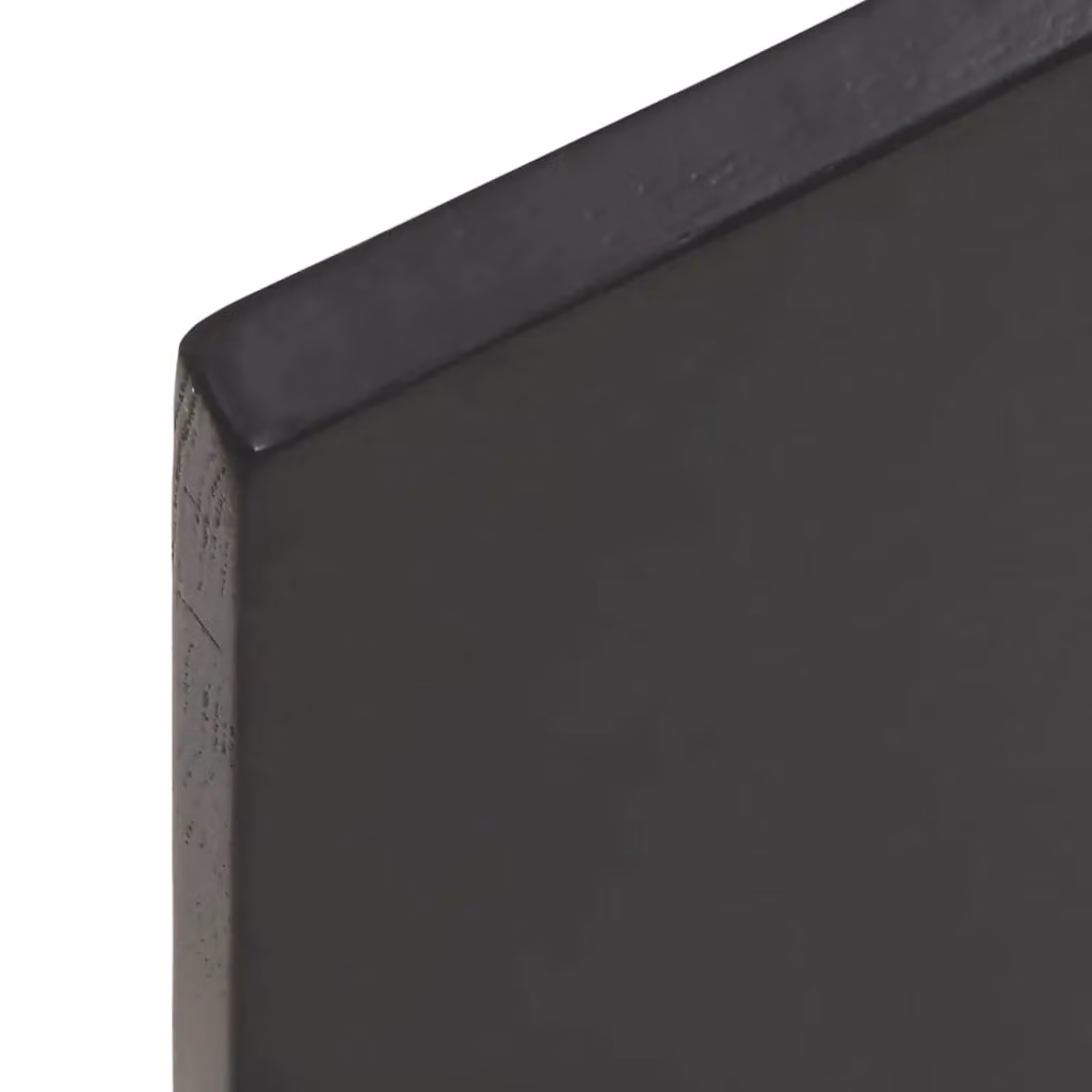 Berkfield Home Table Top in Dark Grey Treated Solid Oak, W: 60 cm, D: 40 cm, H: 2 cm – 3