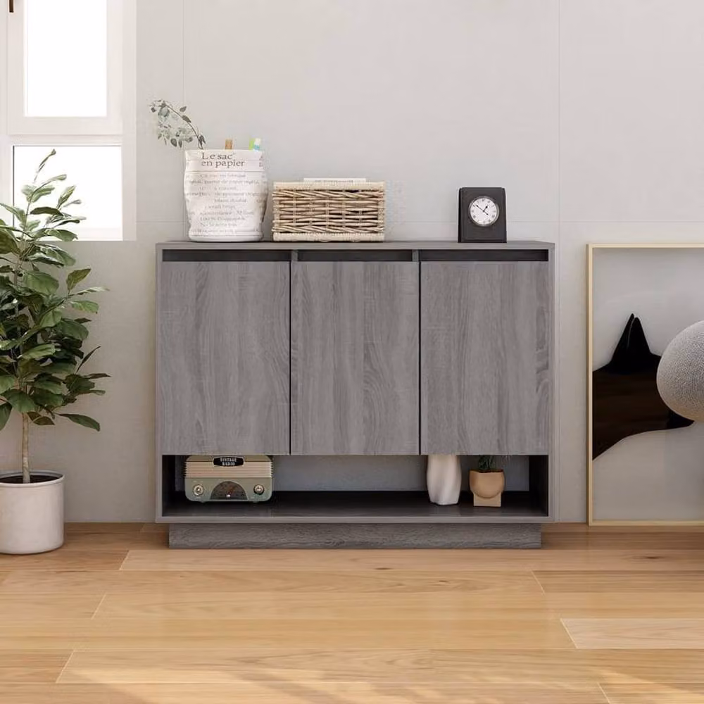 Berkfield Home Grey Sonoma Sideboard in Engineered Wood W/D/H: 97 x 31 x 75 cm – 2