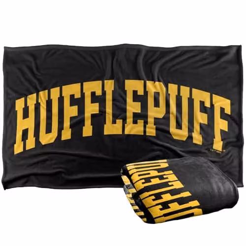 Warner Bros. Harry Potter Hufflepuff Arched Silky Touch Super Soft Fleece Throw Blanket, Multicolour, W: 91.44 cm, L: 147 cm