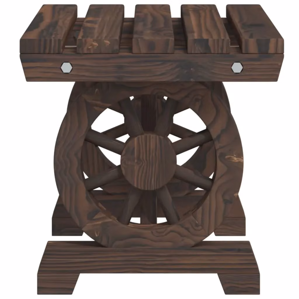 Berkfield Home Garden Footstool in Brown, Solid Wood, W/D/H: 40 x 36.5 x 38.5 cm – 5