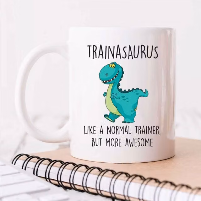 60 SECOND MAKEOVER Trainasaurus Mug in White