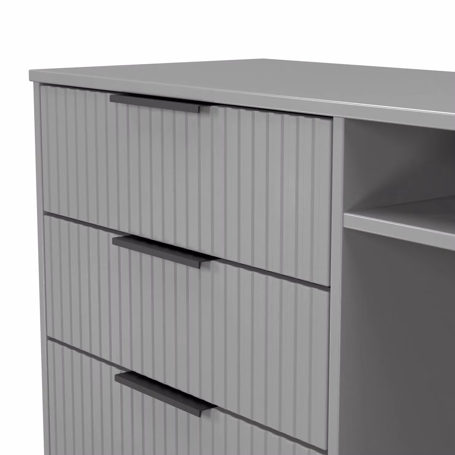 Ready Assembled 2 U Menai 3 Drawer TV Unit in Dark Grey – 3