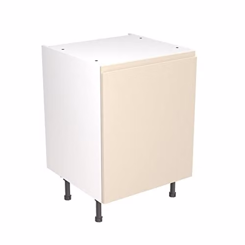 Kitchen Kit Cashmere Matt J-Pull Flatpack Base Cabinet with Soft Close Doors, W/D/H: 60 x 0 x 87 cm
