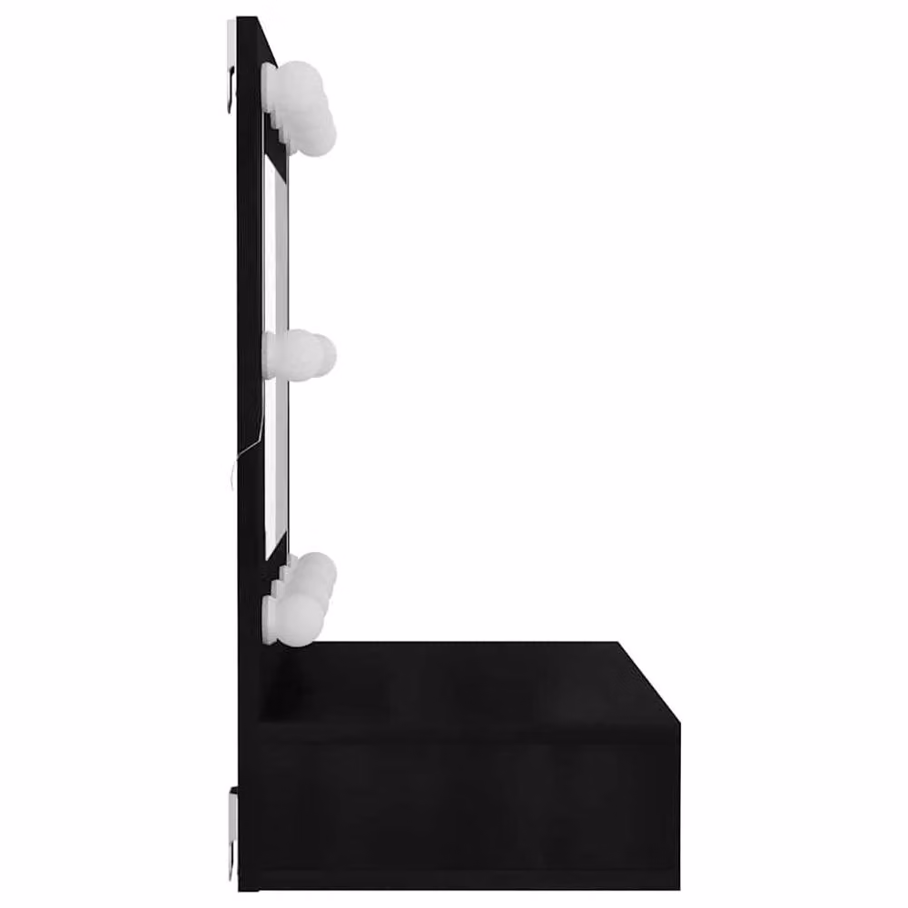 Berkfield Home Modern Black LED Mirror Cabinet with Open Shelf, W/D/H: 60 x 31.5 x 62 cm – 6