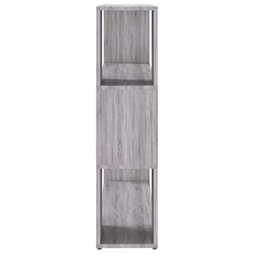 vidaXL Book Cabinet and Room Divider in Grey Sonoma, W: 100 cm, D: 24 cm, H: 94 cm – 2