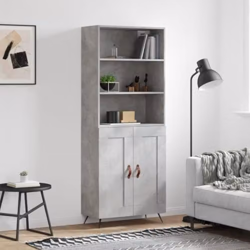 vidaXL Industrial Highboard in Grey, W/D/H: 69.5 x 34 x 180 cm – 2