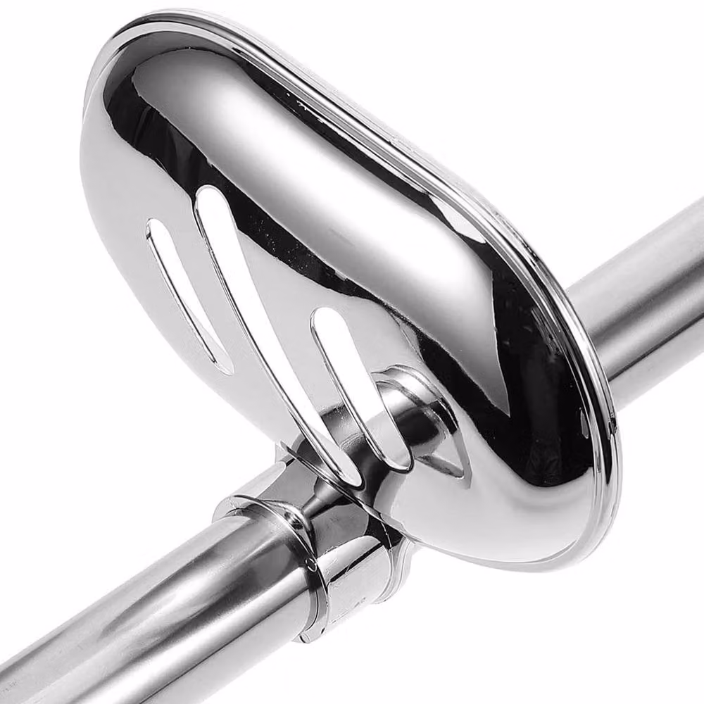FLAVORA Wall Mounted Shower Riser Rail Kit with Soap Dish in Silver – 2