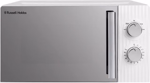 Russell Hobbs Eden 17L Manual Solo Microwave in White, 700W, RHMM725, W: 45.6 cm, D: 32.6 cm, H: 26.4 cm