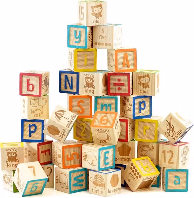 The Magic Toy Shop Multicolour Wooden Stacking Number Block Set with 40 Pieces for Cognitive and Language Development
