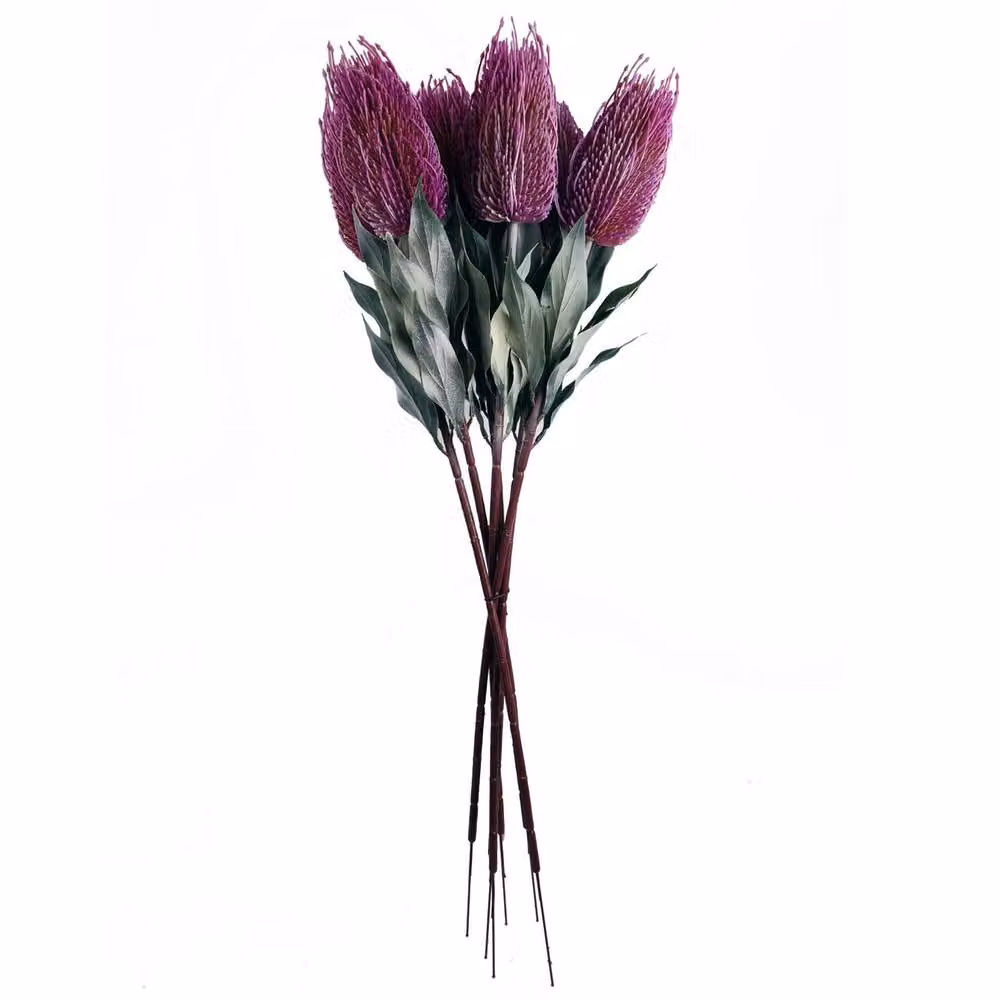 Leaf Botanik Pink Banksia Menziesii Artificial Flower Stems, Pack of 6, Height: 75 cm – 4