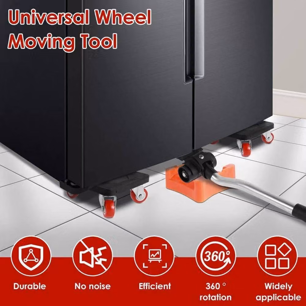 SPETLEK 4-Piece Heavy Duty Furniture Moving Wheels Set in Black – 5