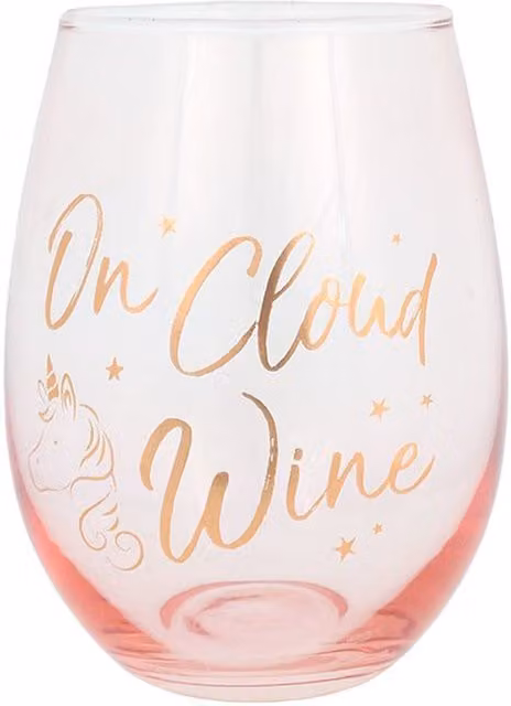 KDMK On Cloud Wine Drinking Glass in Pink and Gold