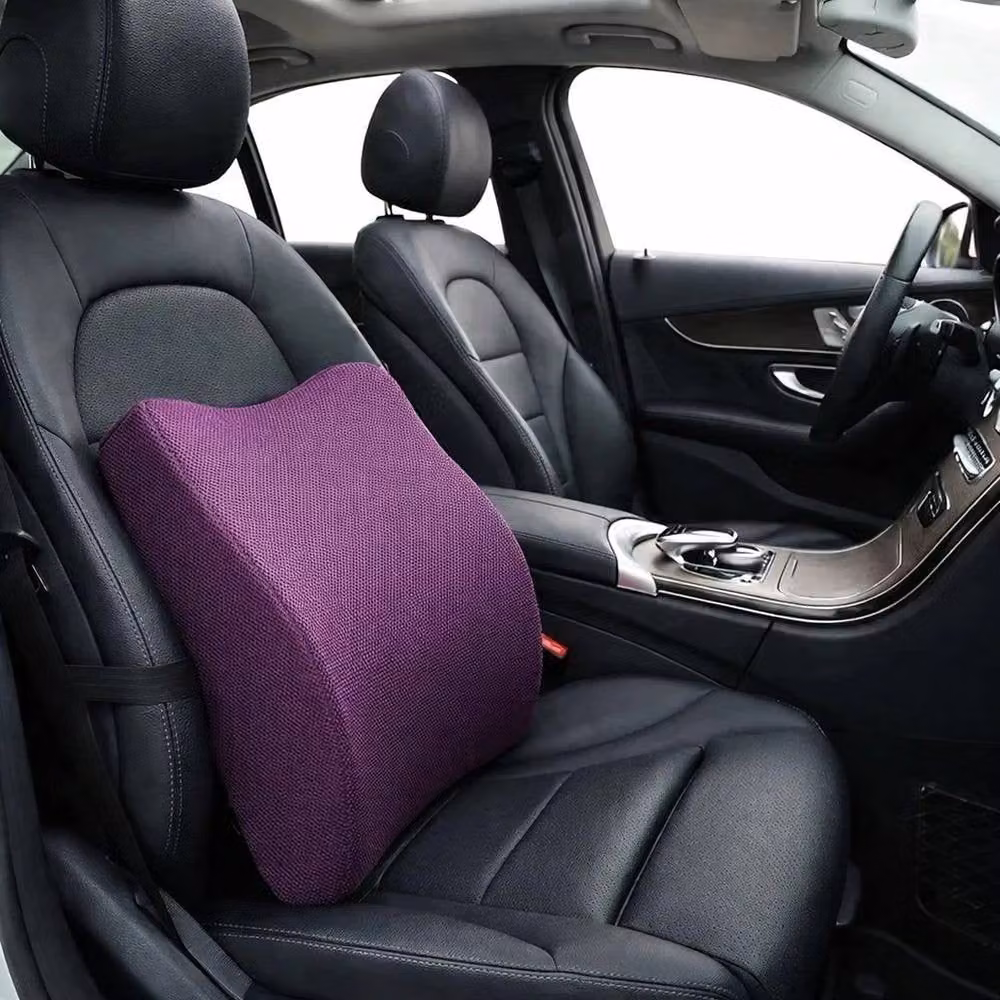 SPETLEK Purple Memory Foam Lumbar Back Support Cushion for Car, Office or Wheelchair, W/D/H: 190 x 100 x 1 cm – 5
