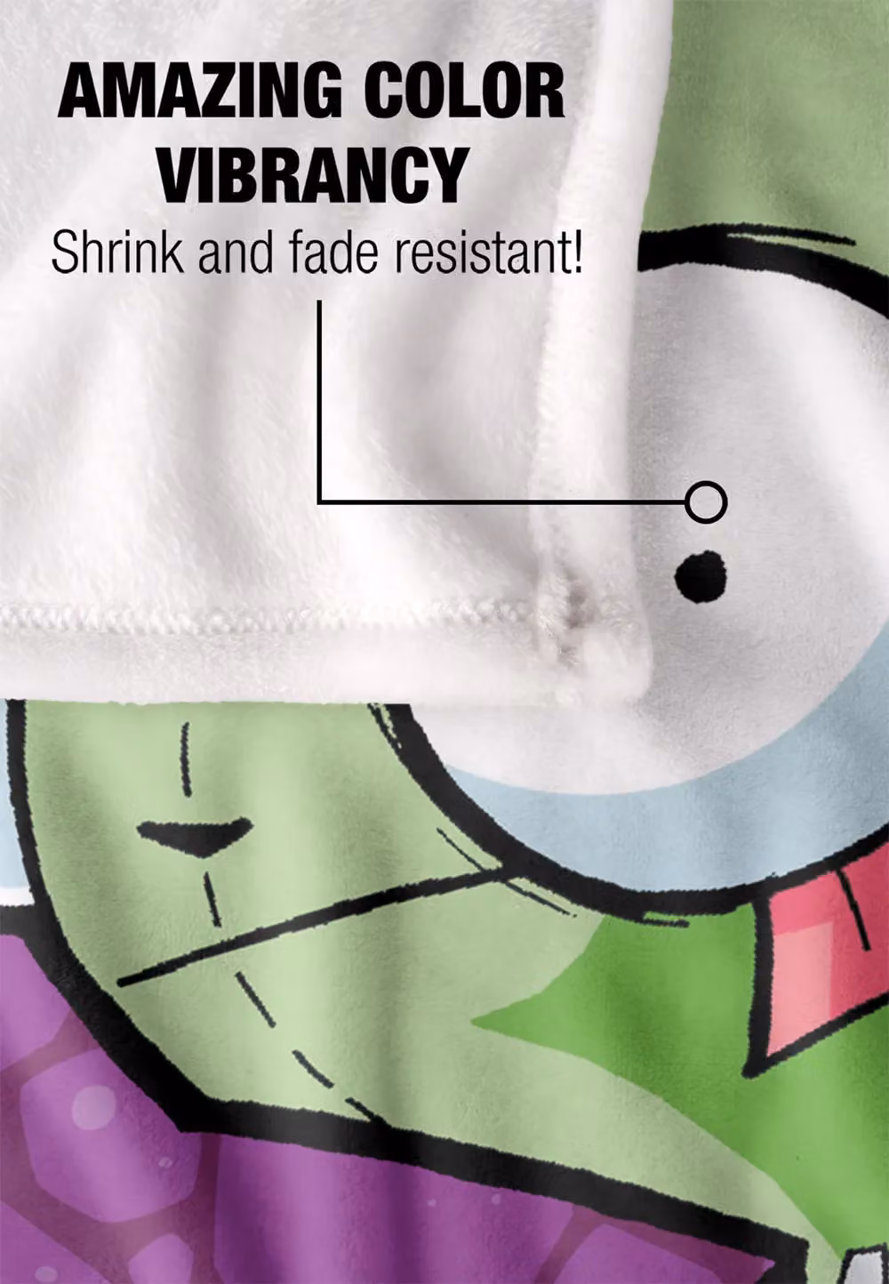 Nickelodeon Invader Zim Pig Riding Silky Touch Super Soft Throw Blanket, White and Multicolour, W: 152 cm, D: 127 cm – 4