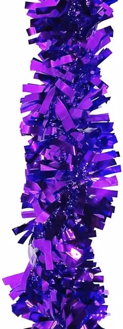 Neel Blue Shiny Metallic Chunky Tinsel Garland in Blue and Purple for Christmas and Parties – 1