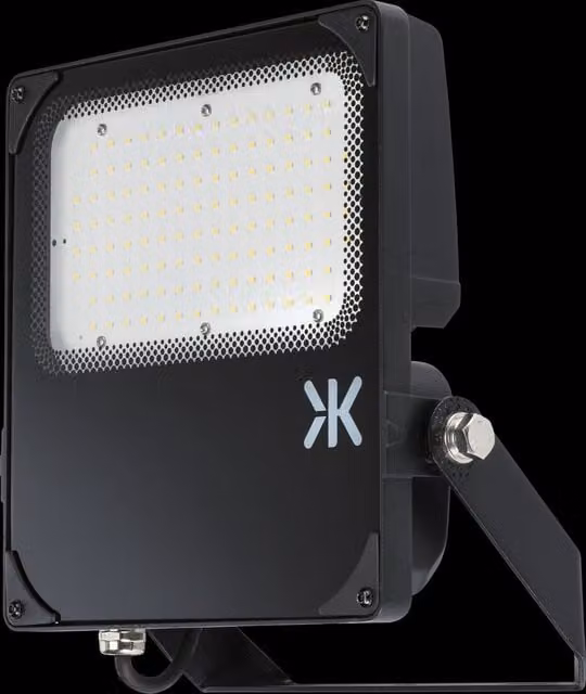 Netlighting Knightsbridge 100W Floodlight, 4000K, Black, IP66, IK08, FLHL100