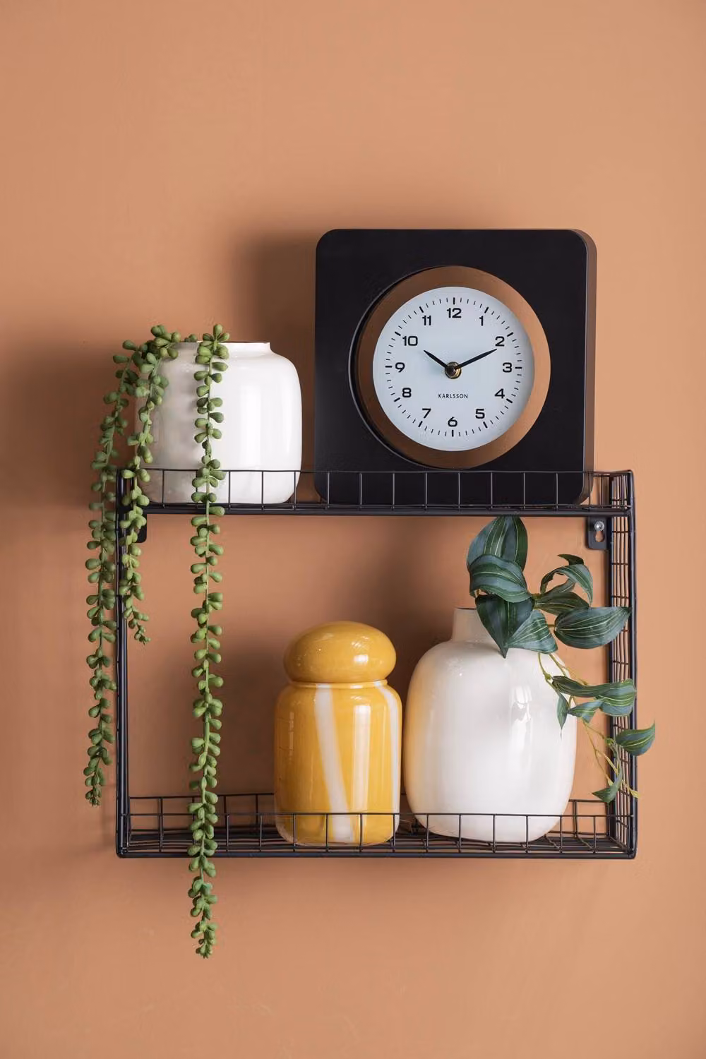 PRESENT TIME Karlsson Vintage Analog Wall Clock in Matt Black – 2