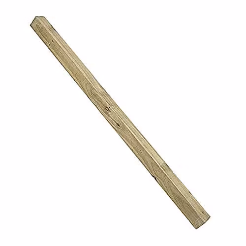 Forest Garden Brown Wooden Square Fence Post, Pack of 5, H 240 cm x W 10 cm x D 10 cm