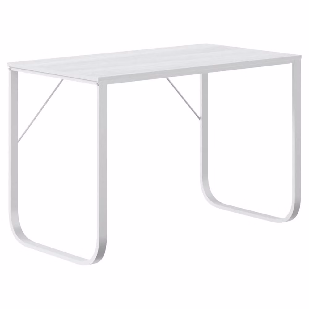 Berkfield Home Computer Desk in White, W/D/H: 110 x 60 x 73 cm – 2