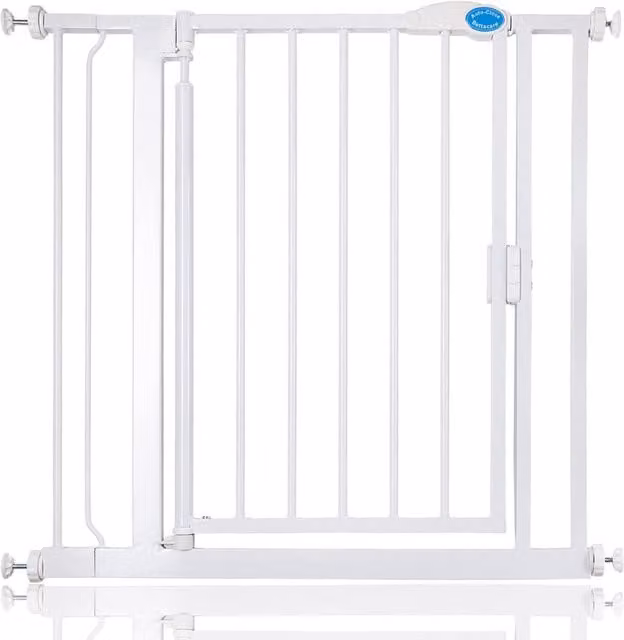 Bettacare White Auto Close Stair Gate, No-Drill Extendable Swing Door, Width: 82.2 cm - 89.2 cm