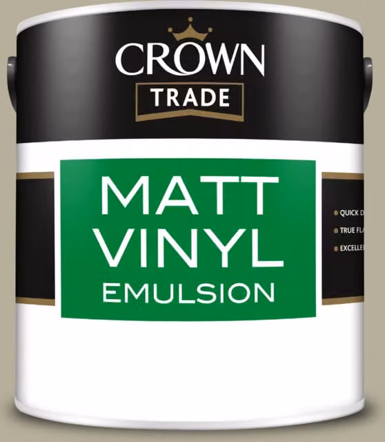 Crown Trade Matt Vinyl Dispersion Paint in Light Fern, Multicolour, 2.5 l