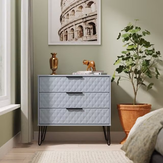 2 U Islay 3 Drawer Chest in Light Blue – 1