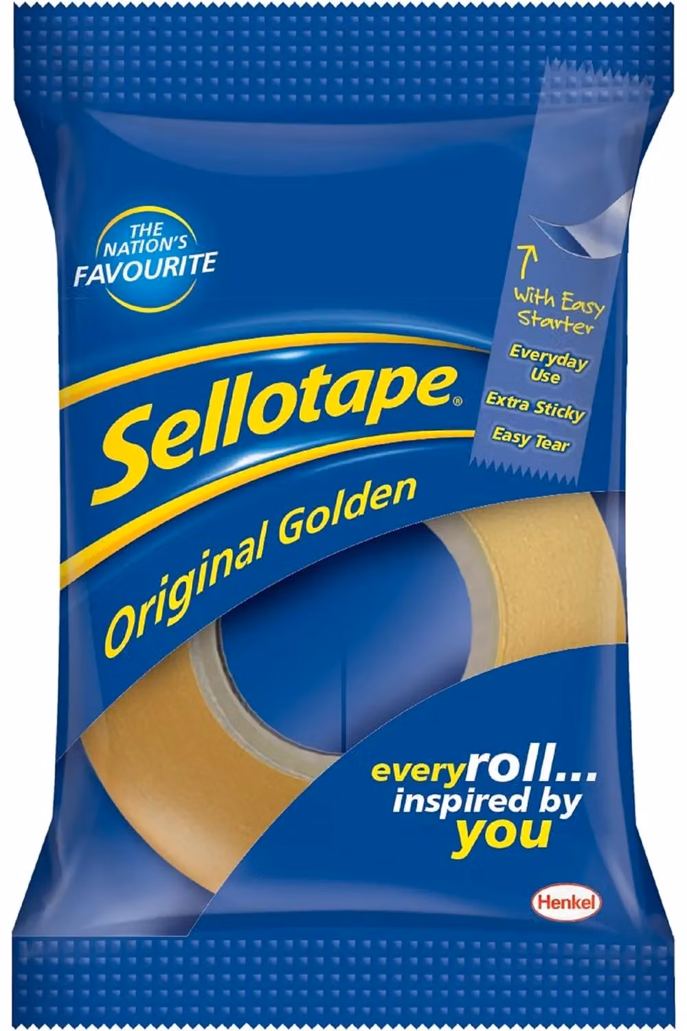Sellotape Golden Original Clear Film Tape, Pack of 6, W: 24 mm, L: 33 m – 2
