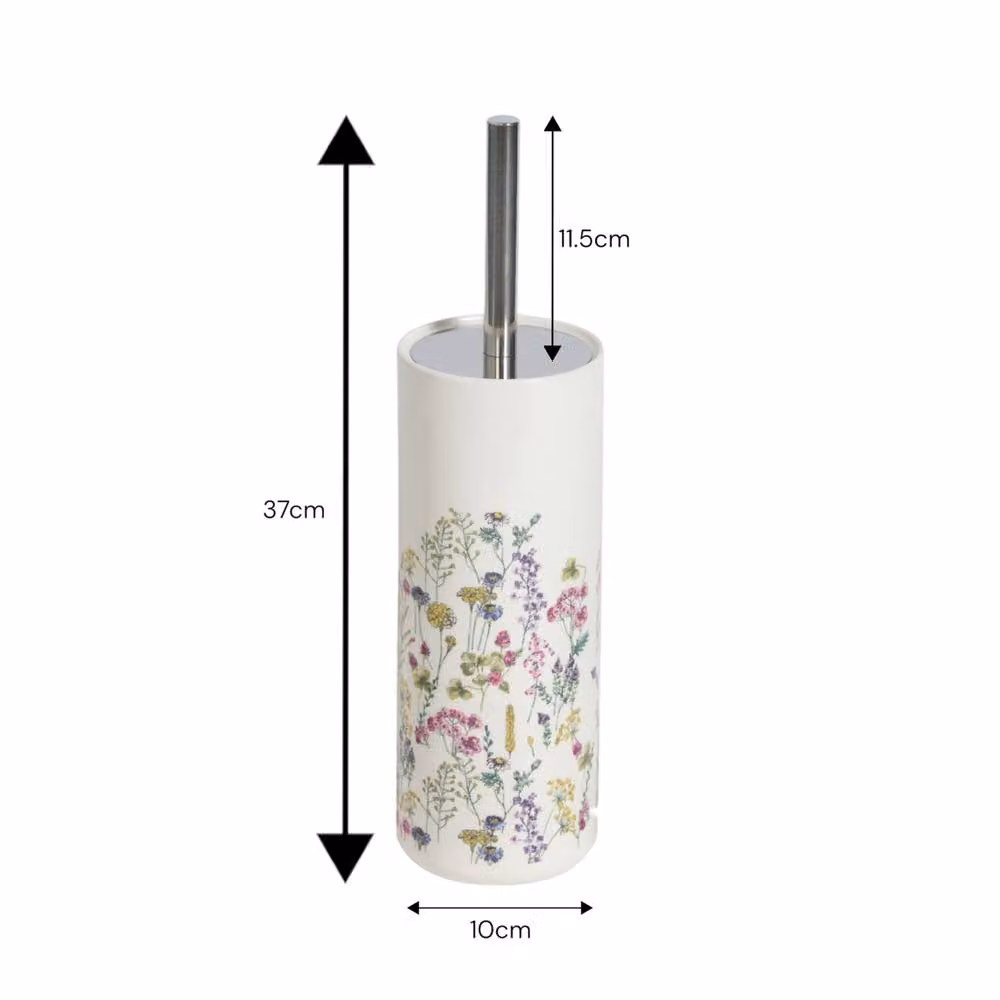 Showerdrape Meadow Wild Flowers 4 Piece Ceramic Bathroom Accessory Set in White – 2