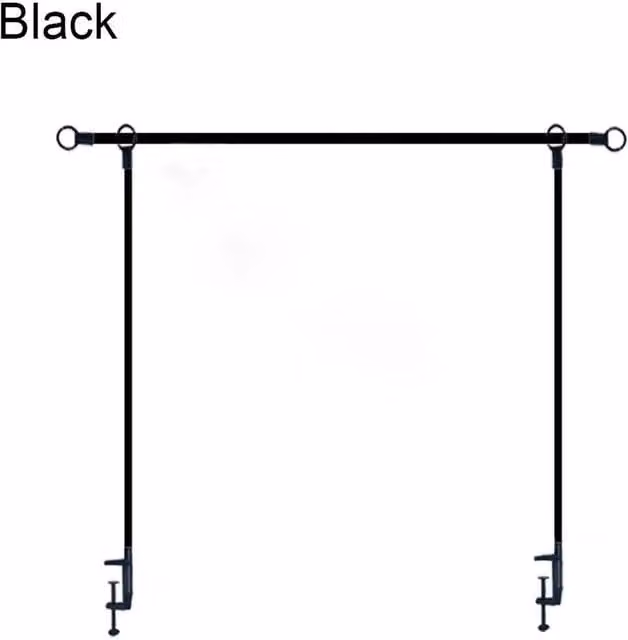 Havendro Black Metal Decorative Table Rod Rail for Home and Garden