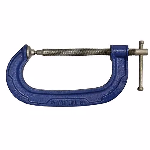 Faithfull Heavy-Duty G Clamp 150mm in Blue