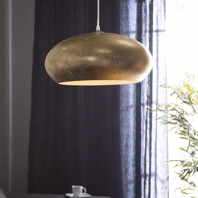 Wyld and Coco Cracked Gold Foil Pendant Lamp in Gold/Brass Aluminium – 1