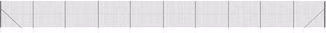 Berkfield Home PVC-Coated Steel Wire Mesh Fence with Spike Anchors in Anthracite Grey – 1