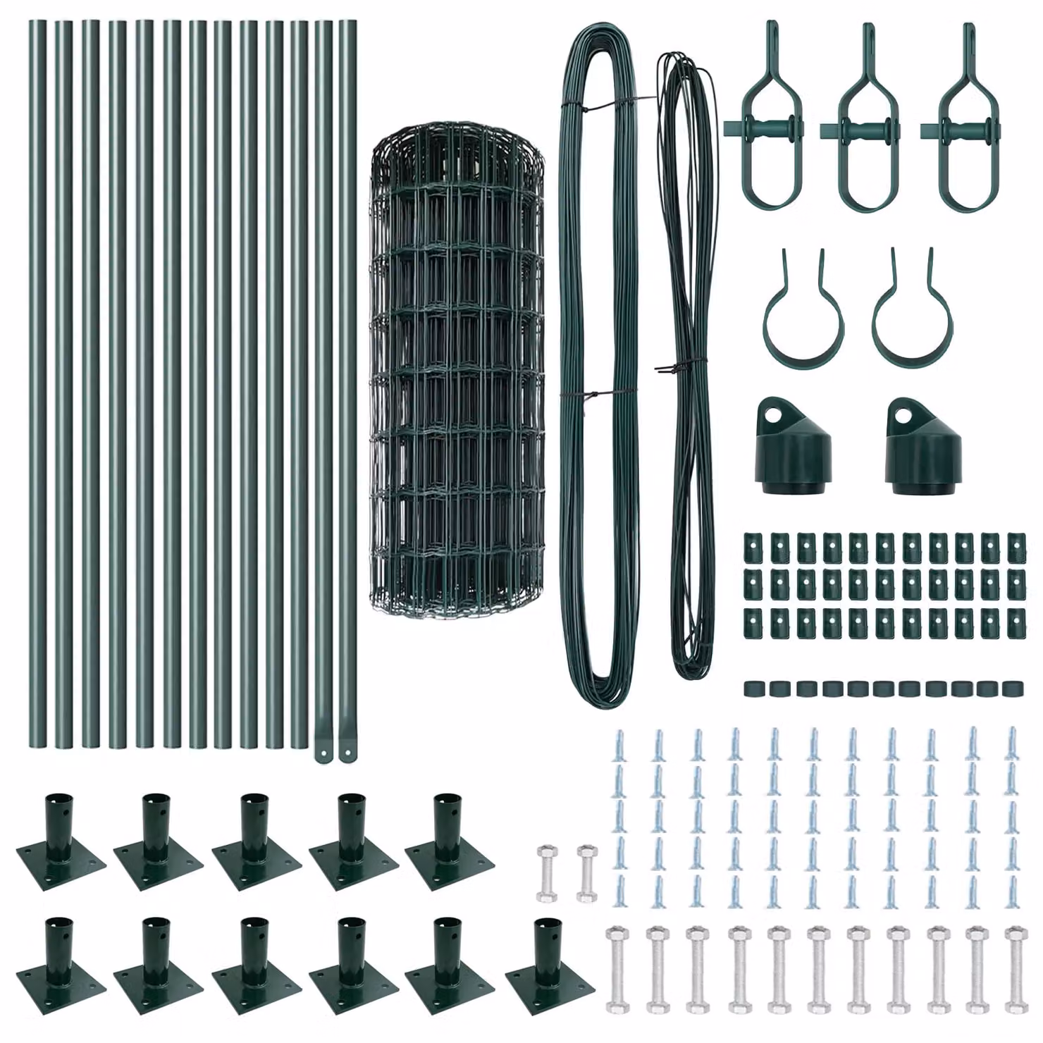 Berkfield Home Euro Fence with 13 Flanged Posts, Galvanised Steel, Silver, 0.4 x 25 m – 3