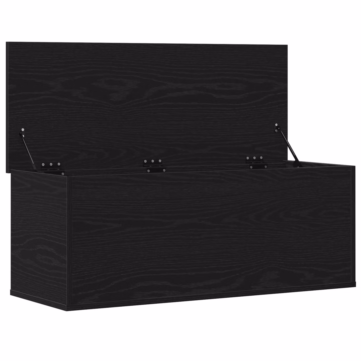 Berkfield Home Black Oak Storage Box in Engineered Wood, W/D/H: 90 x 35 x 35 cm – 3